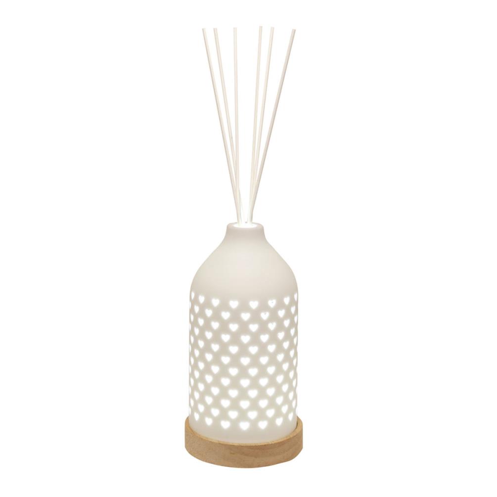 Woodbridge Hearts Clean Linen LED Light up Reed Diffuser £17.09